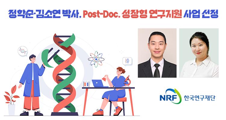 정학순·김소연 박사, ‘Post-Doc. 성장형 연구지원’ 사업 선정